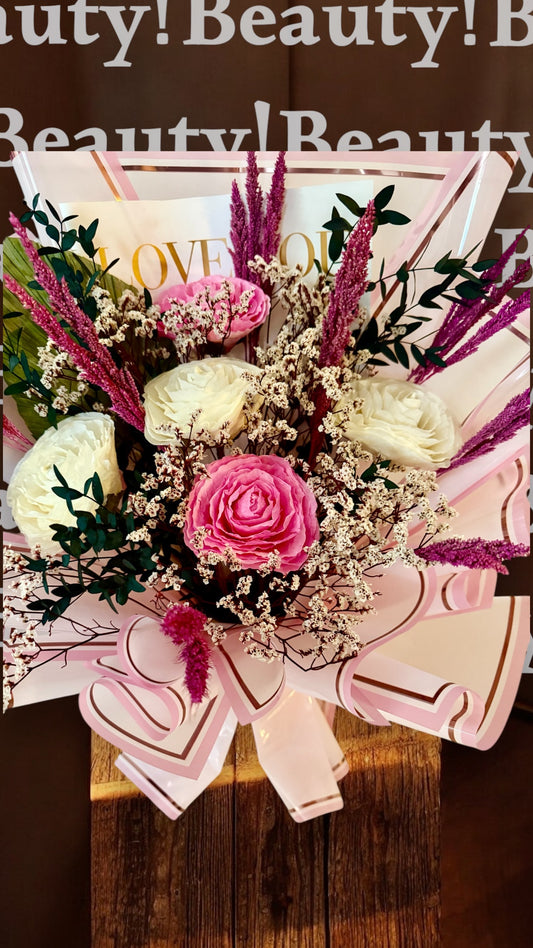 Pink and White Oversized Imported Bouquet