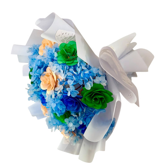Blue Fairy Scented Dried Pretty Bouquet w/ card